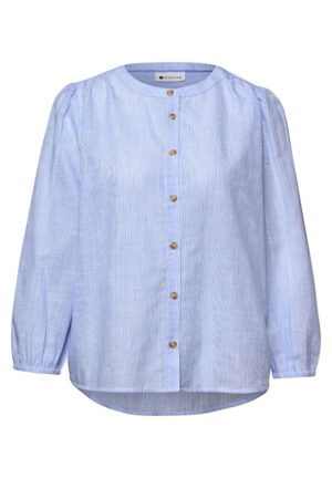 Street One Chambray buttoned roundneck Bluse