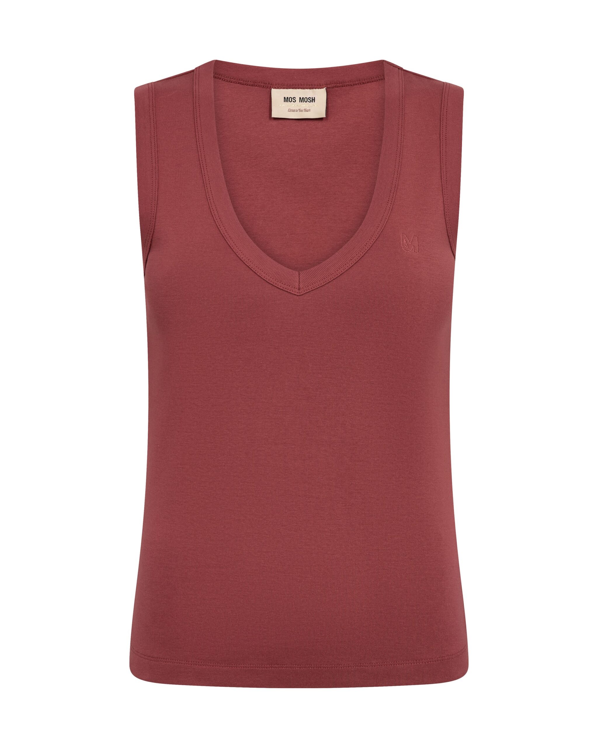 MOS MOSH V-neck Solid Tank Top