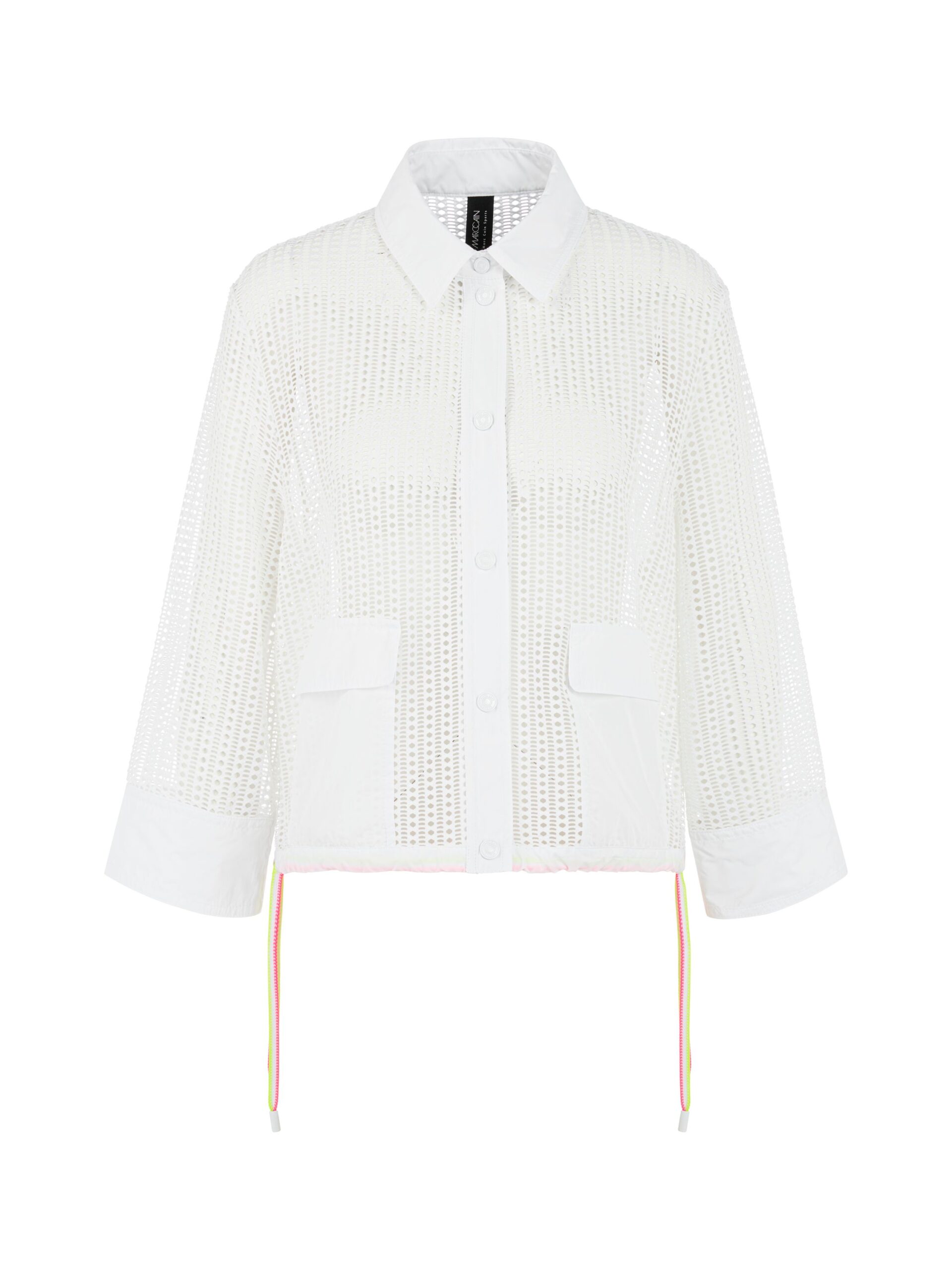 Marc Cain Sports Weiße Jacke mit Lochmuster