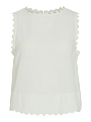 VILA O-Neck Scallop Top