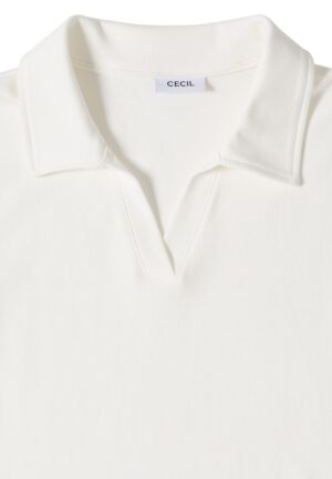 CECIL Kurzarm Poloshirt in Unifarbe