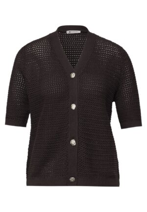 Street One Kurzarm Cardigan mit V-Neck und Struktur
