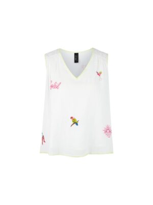 Marc Cain Sports Lockeres Top mit Stickereipatches