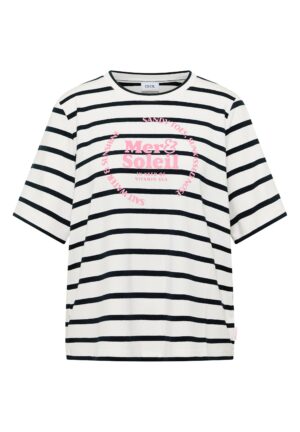 CECIL Kurzarm Shirt mit Rundhals und Streifen