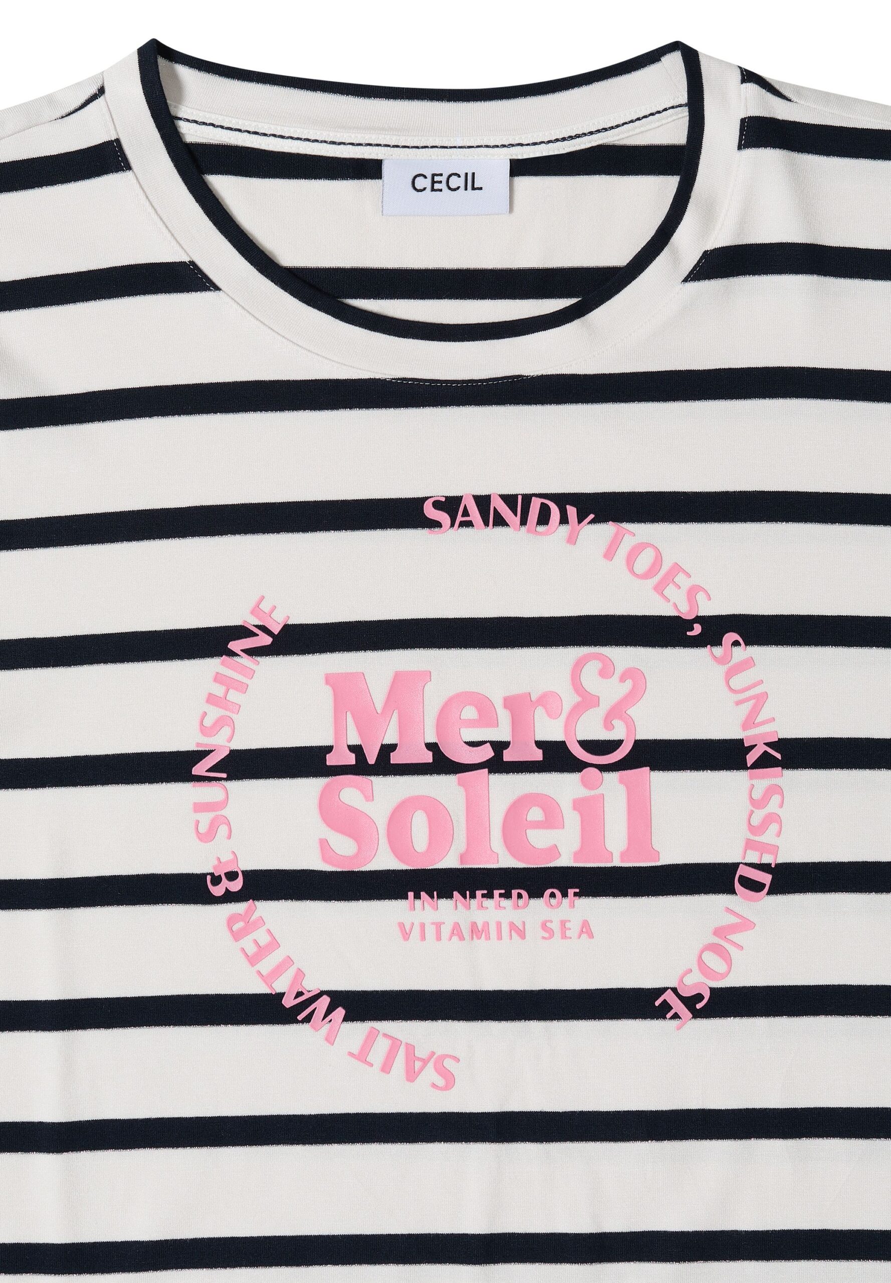 CECIL Kurzarm Shirt mit Rundhals und Streifen – Bild 6