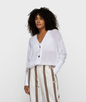 10 DAYS V-Neck Cardigan aus Mesh
