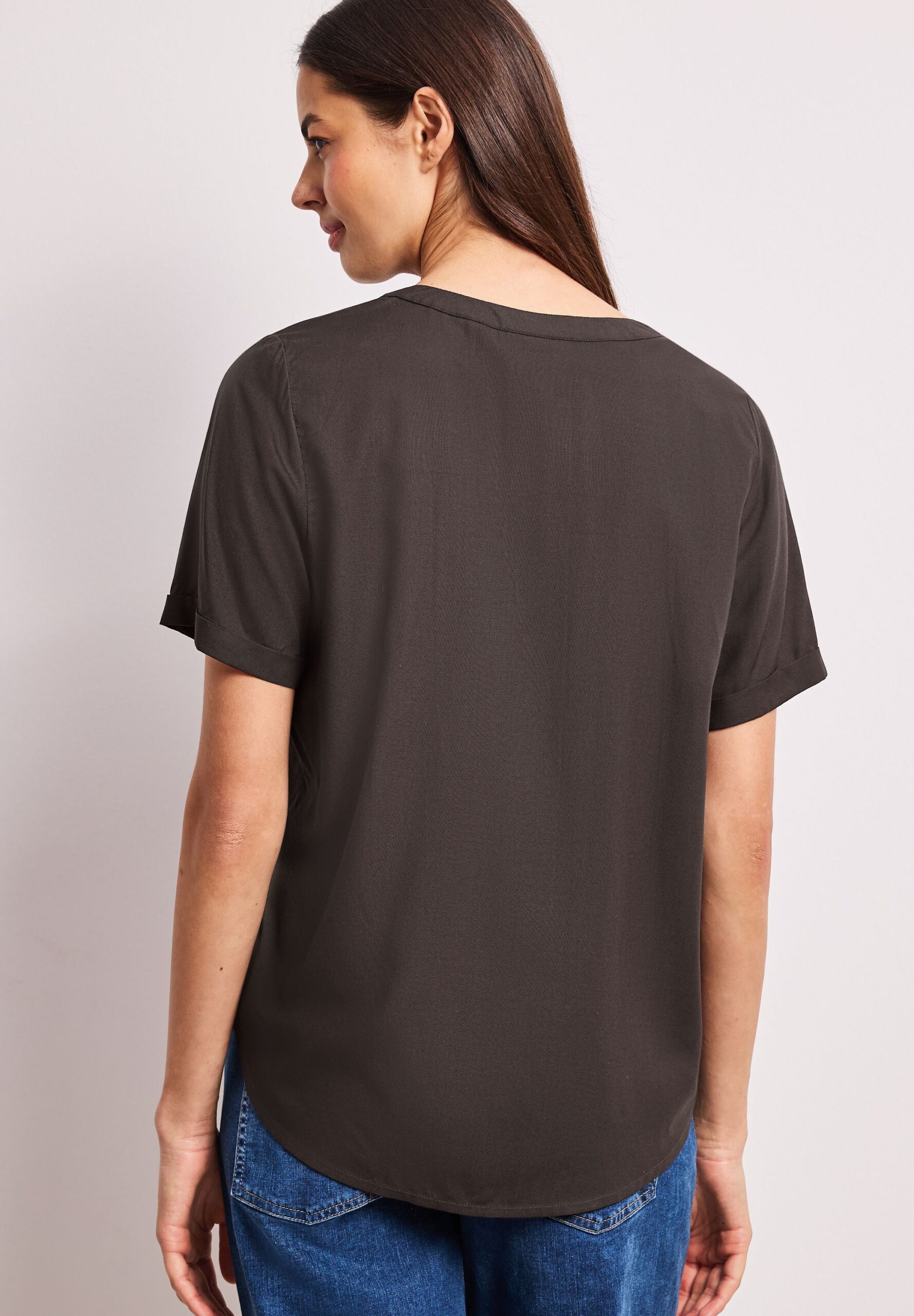 Street One QR Splitneck Bluse mit Turn-Up – Bild 6