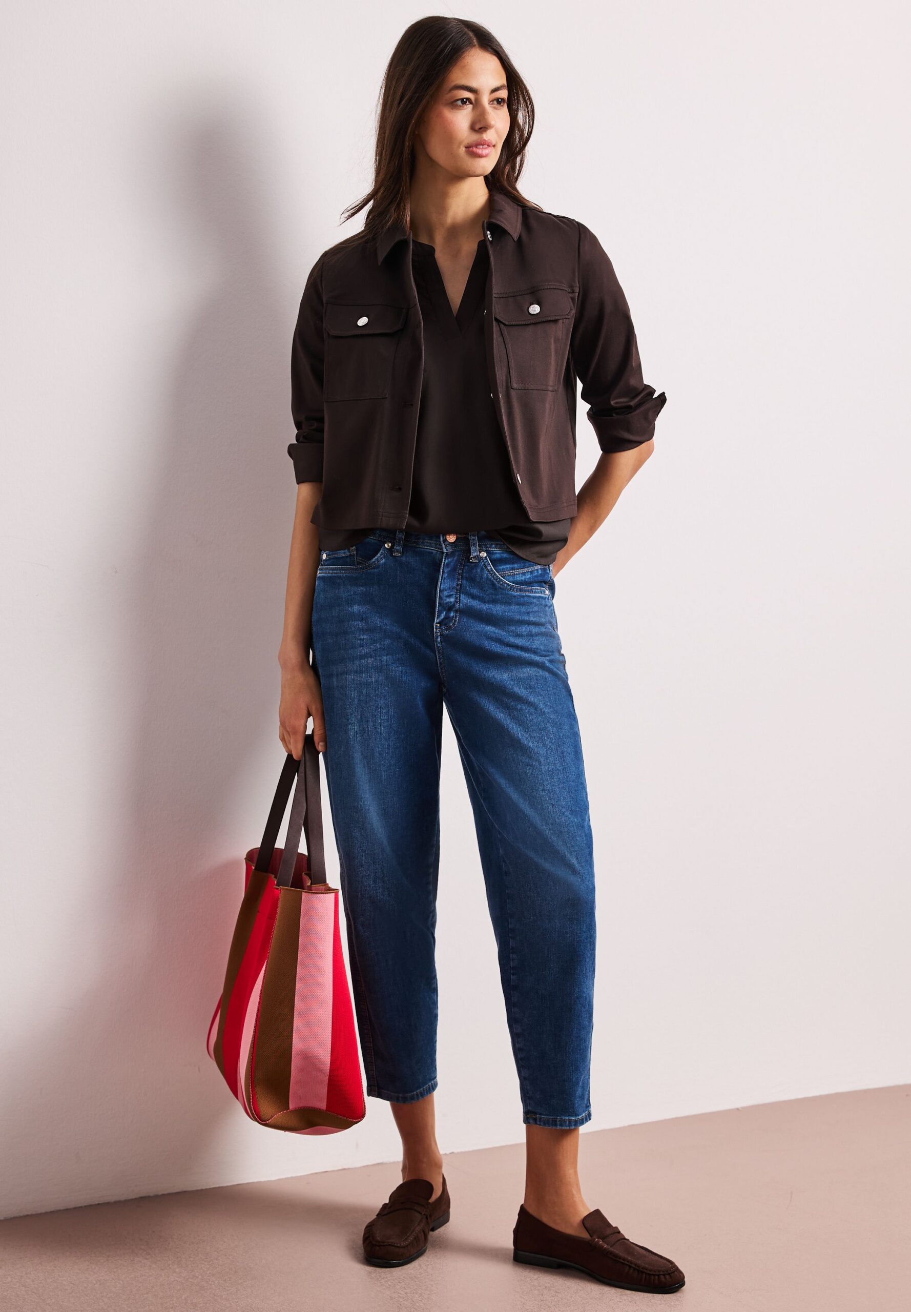 Street One QR Splitneck Bluse mit Turn-Up – Bild 3