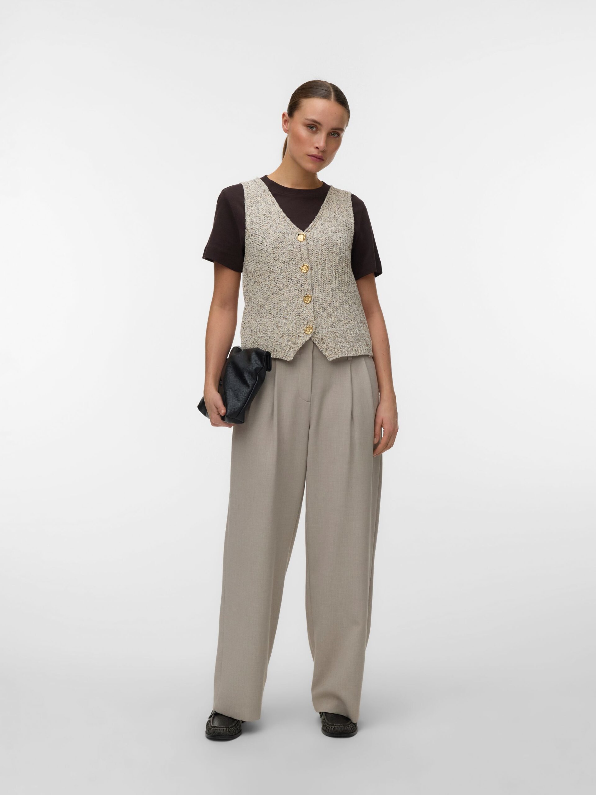 VERO MODA Pullunder mit V-Ausschnitt und Knopfleiste – Bild 2