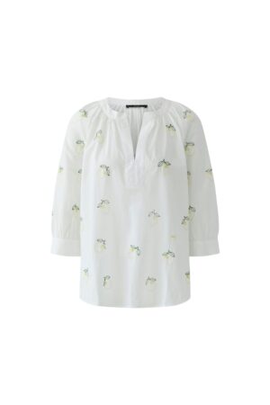 Oui Tunika mit Zitronenstickerei