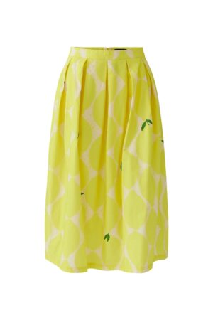 Oui Midirock aus reiner Baumwolle mit Alloverdruck