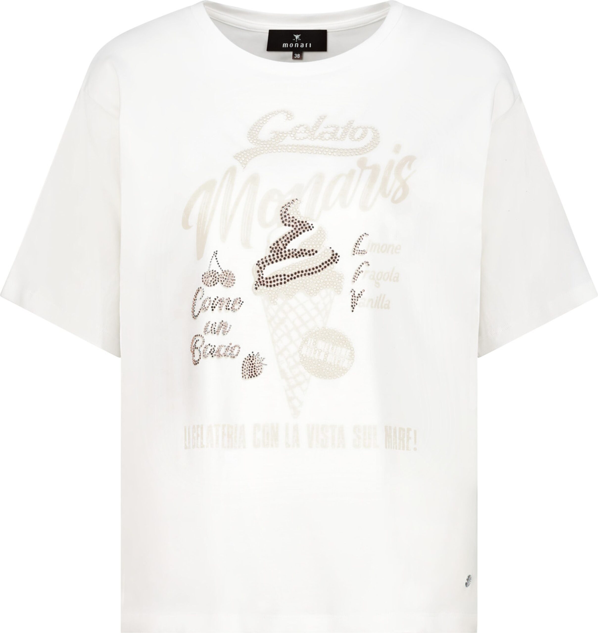 monari T-Shirt mit Gelato-Print und Strasssteinen – Bild 3