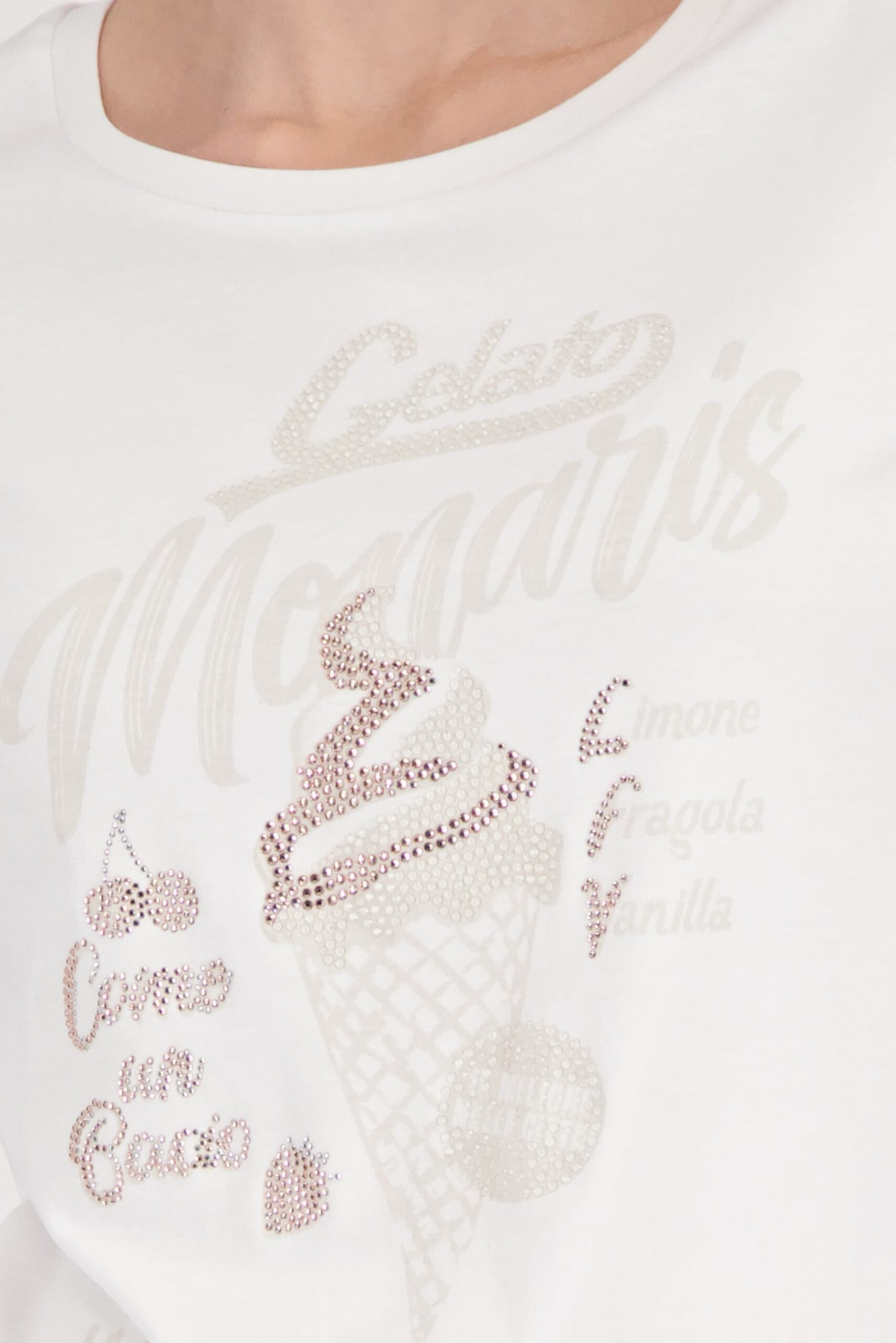 monari T-Shirt mit Gelato-Print und Strasssteinen – Bild 4