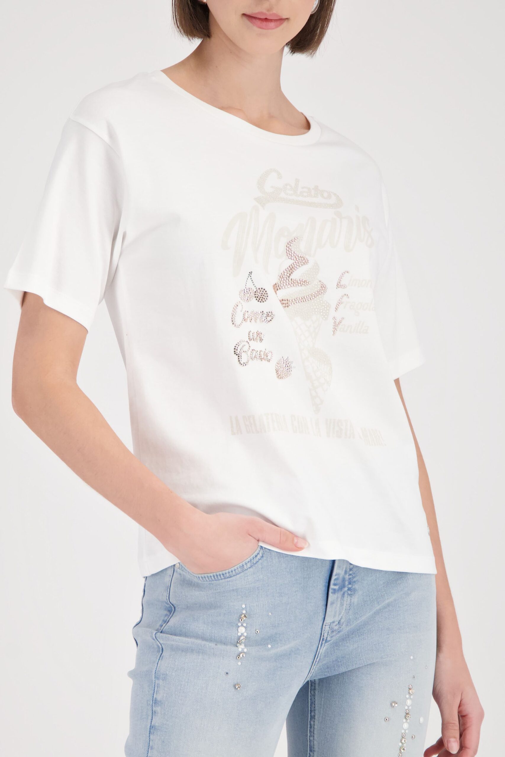 monari T-Shirt mit Gelato-Print und Strasssteinen – Bild 6