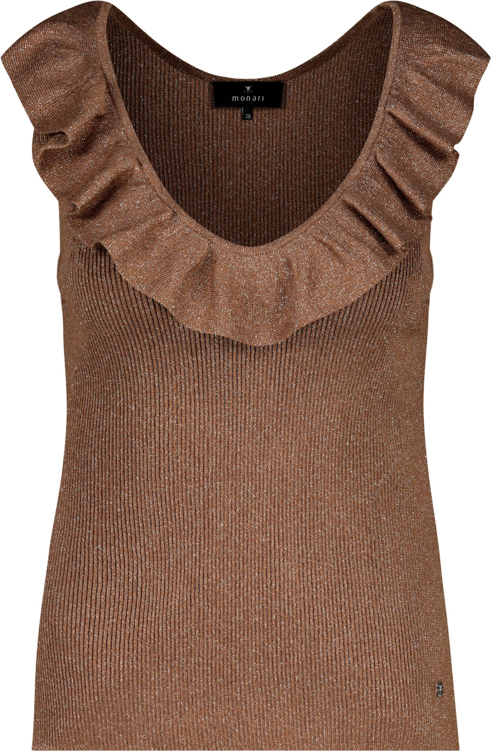 monari Pullover mit Lurex und Volants – Bild 3