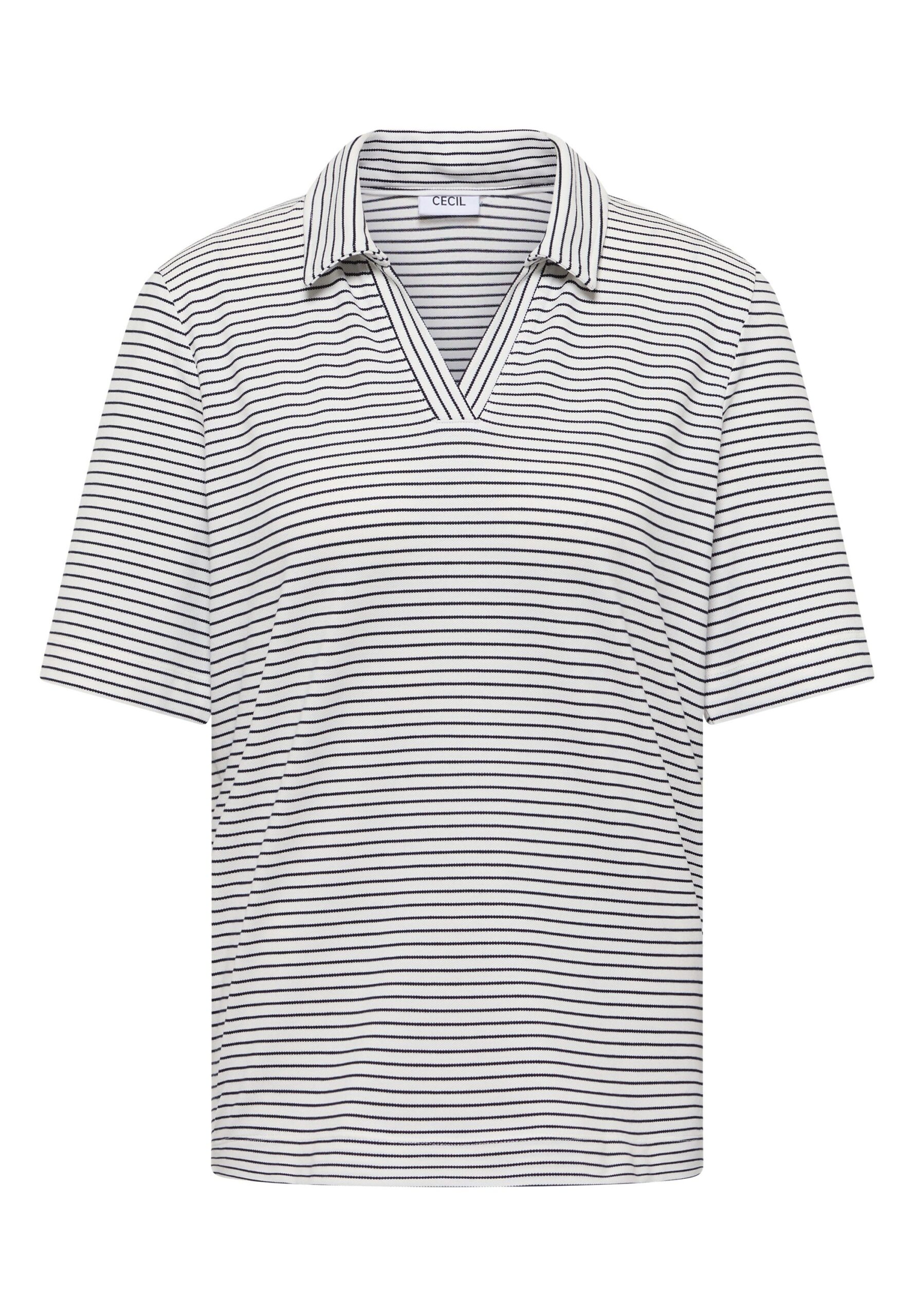 CECIL Gestreiftes Kurzarm Poloshirt