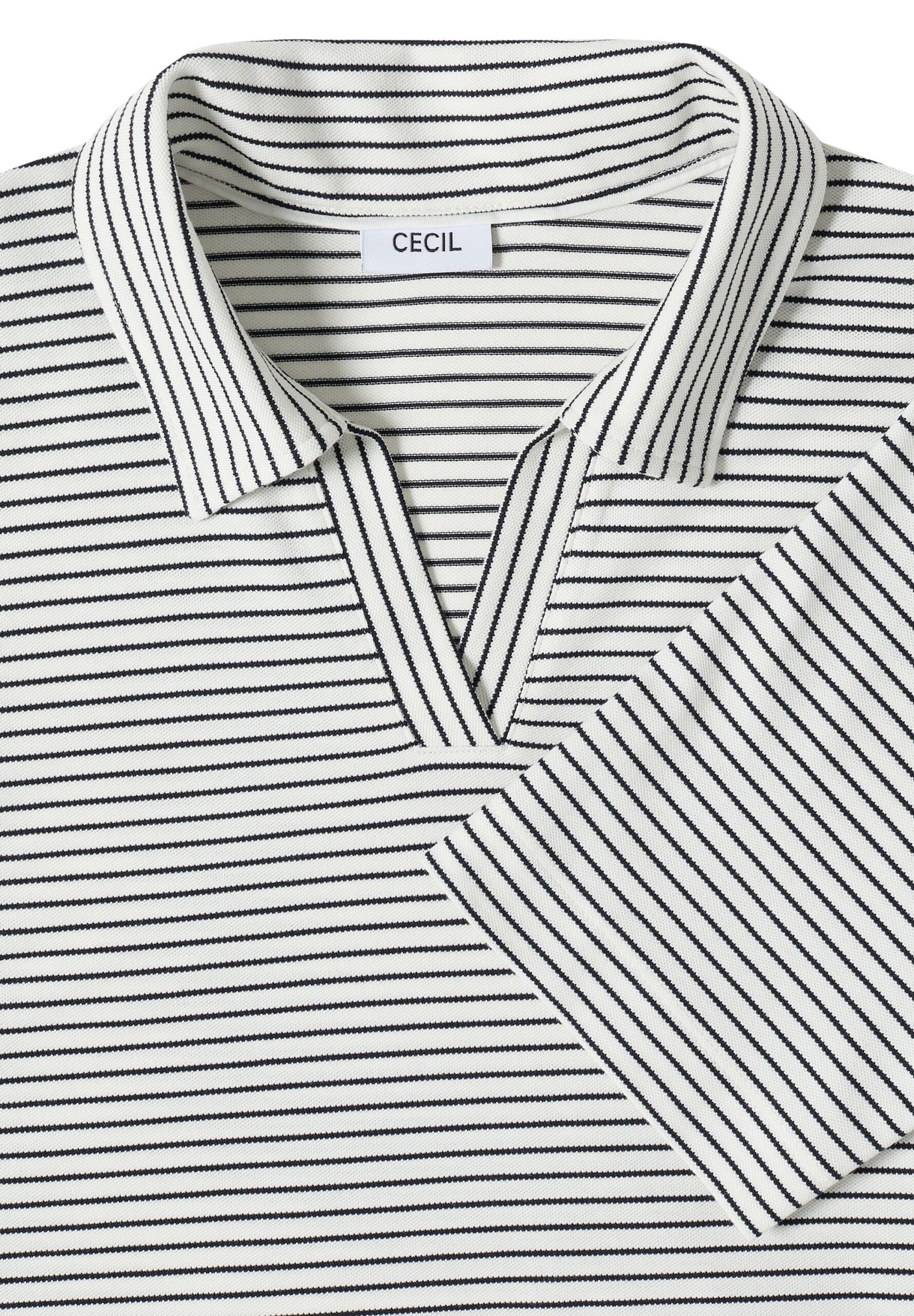CECIL Gestreiftes Kurzarm Poloshirt – Bild 6