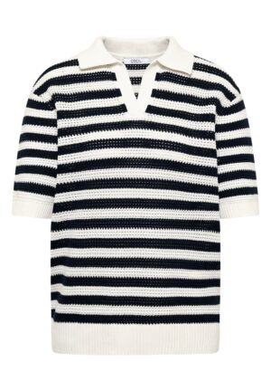 CECIL Kurzarm Poloshirt in Mesh-Qualität