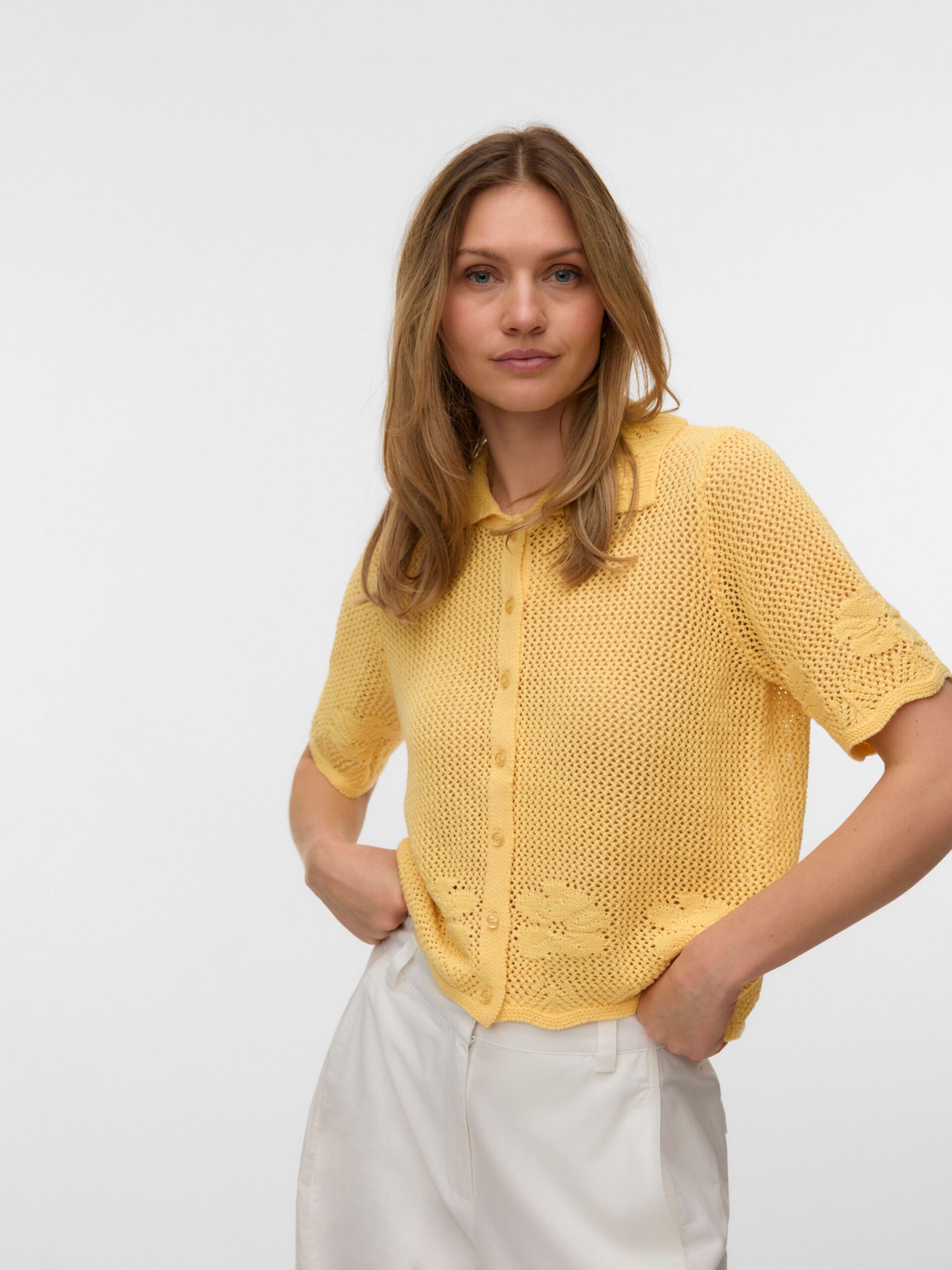 VERO MODA Mystic Beach 2/4 Poloneck Cardigan – Bild 3