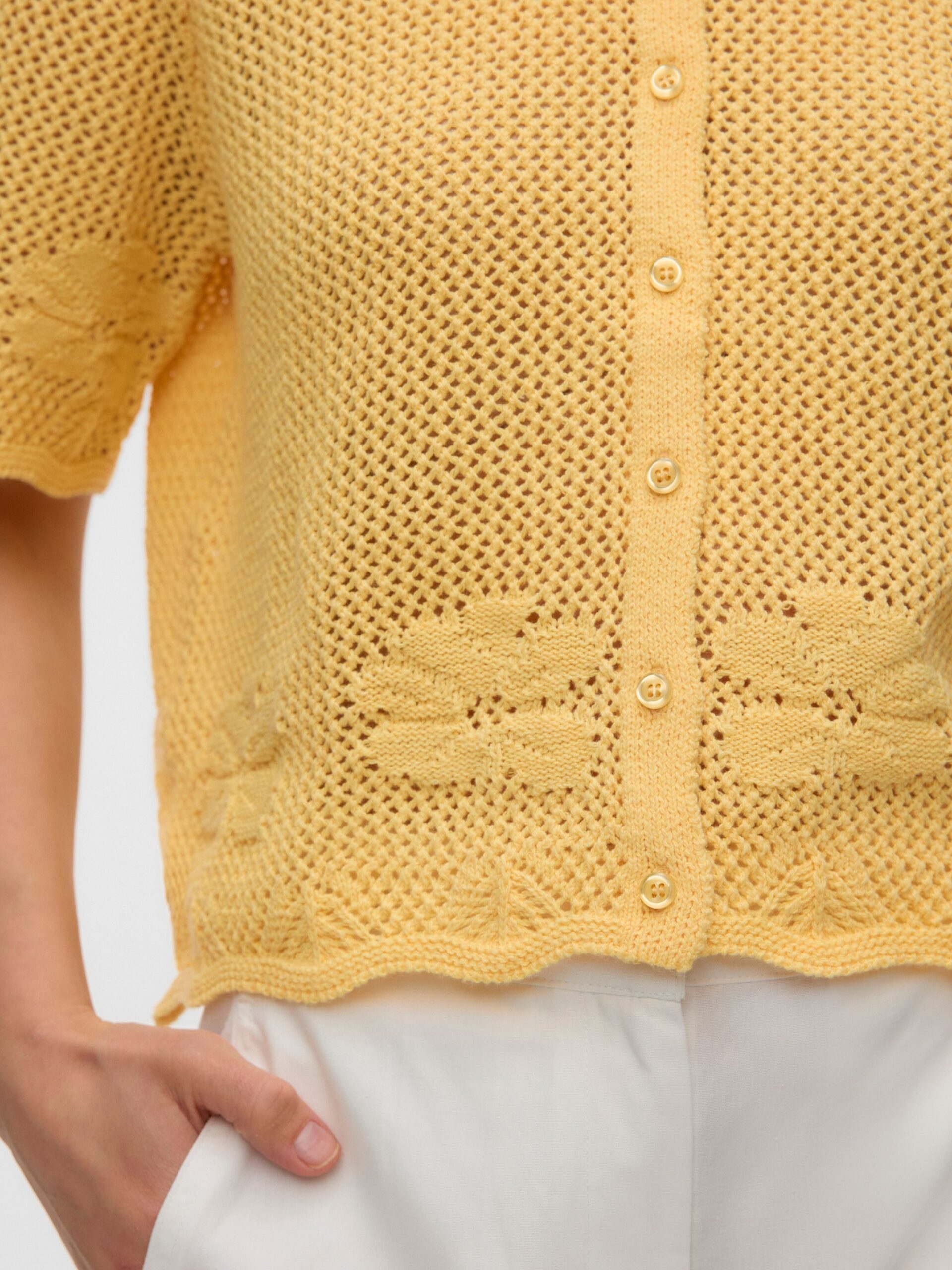 VERO MODA Mystic Beach 2/4 Poloneck Cardigan – Bild 4