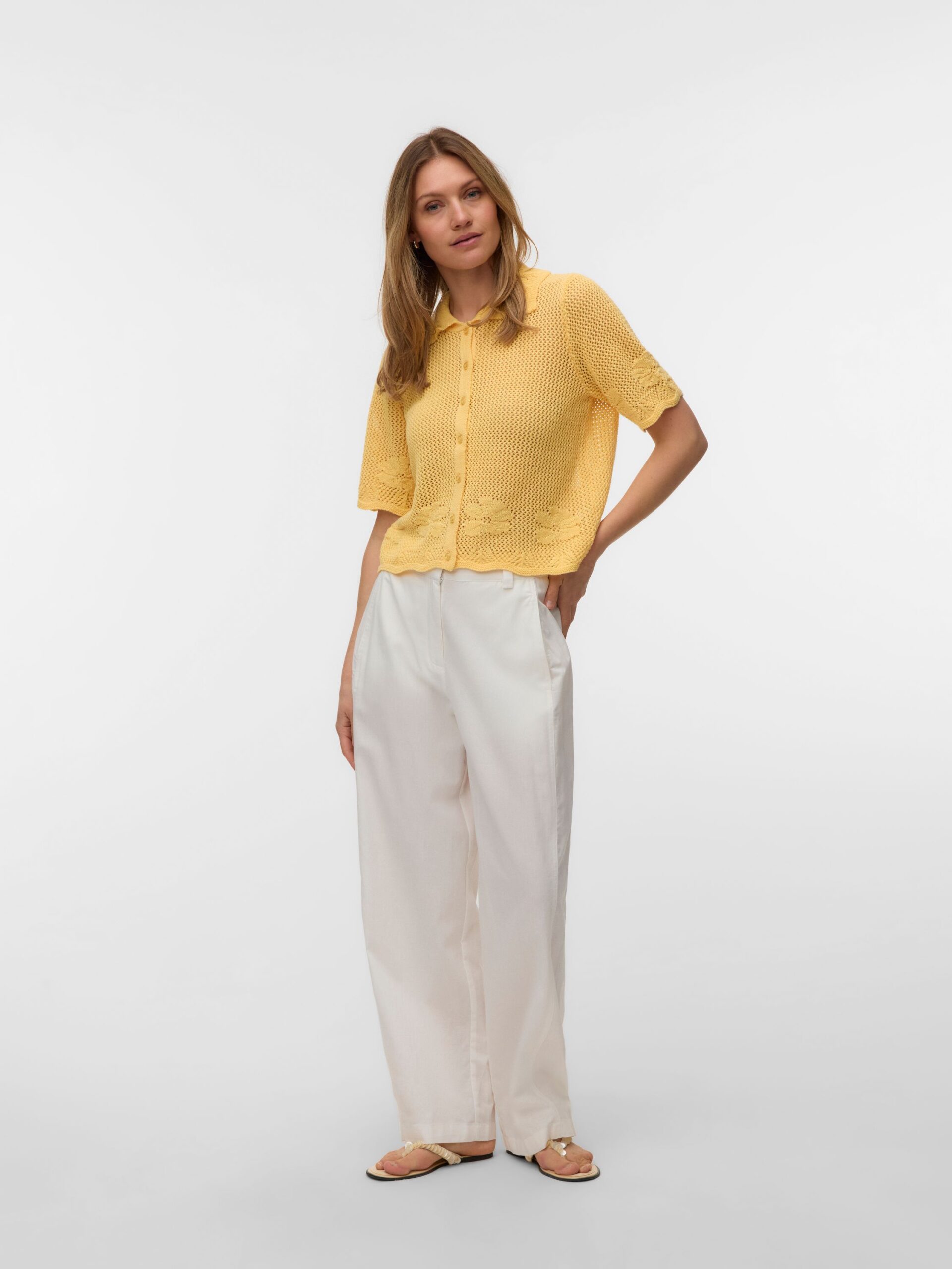 VERO MODA Mystic Beach 2/4 Poloneck Cardigan – Bild 2
