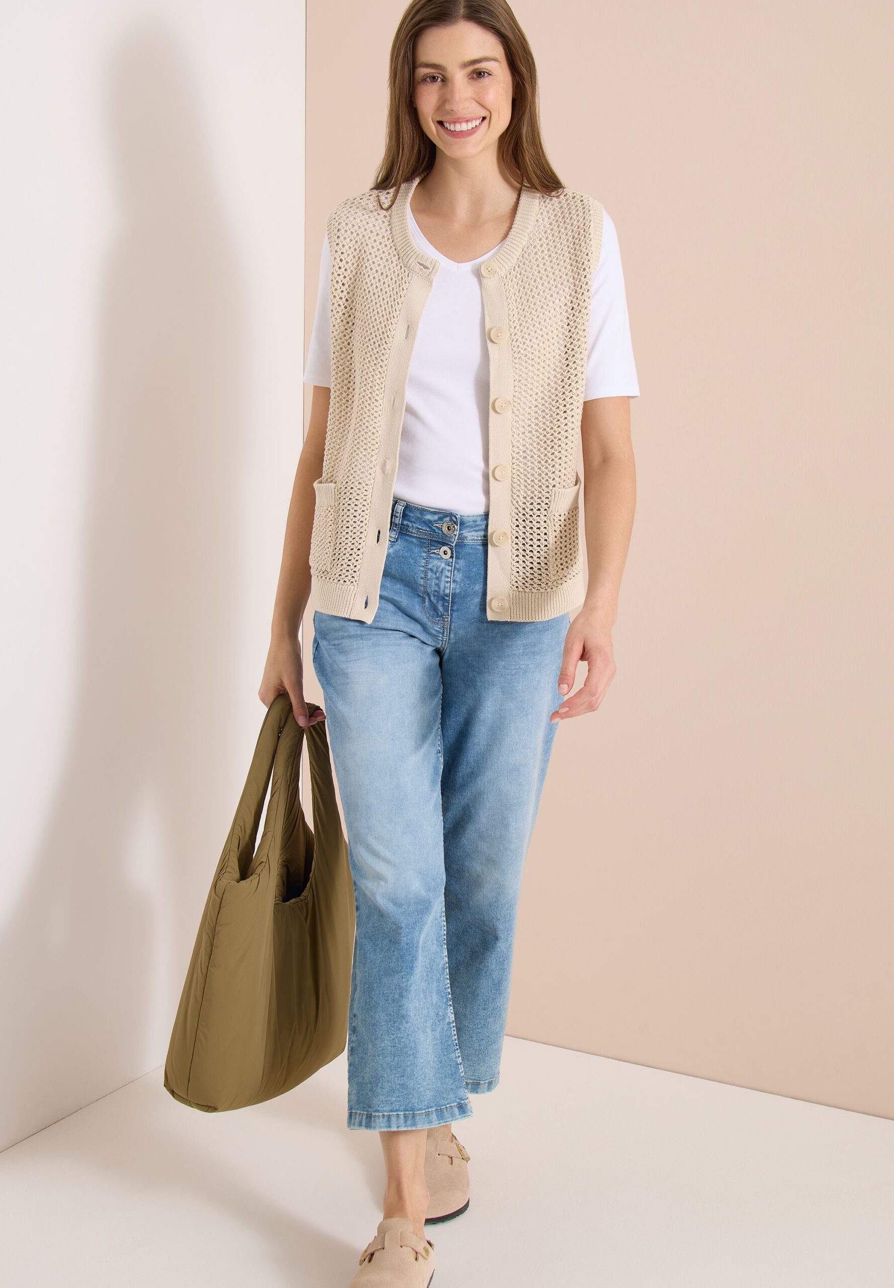 CECIL Weste mit Rundhals im Crochet-Look – Bild 5