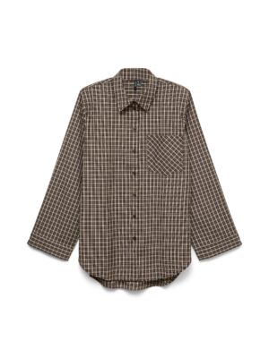 VERO MODA Loose Check Shirt Langarmhemd