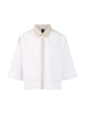 Marc Cain Sports Kurzbluse mit Kontrast-Details