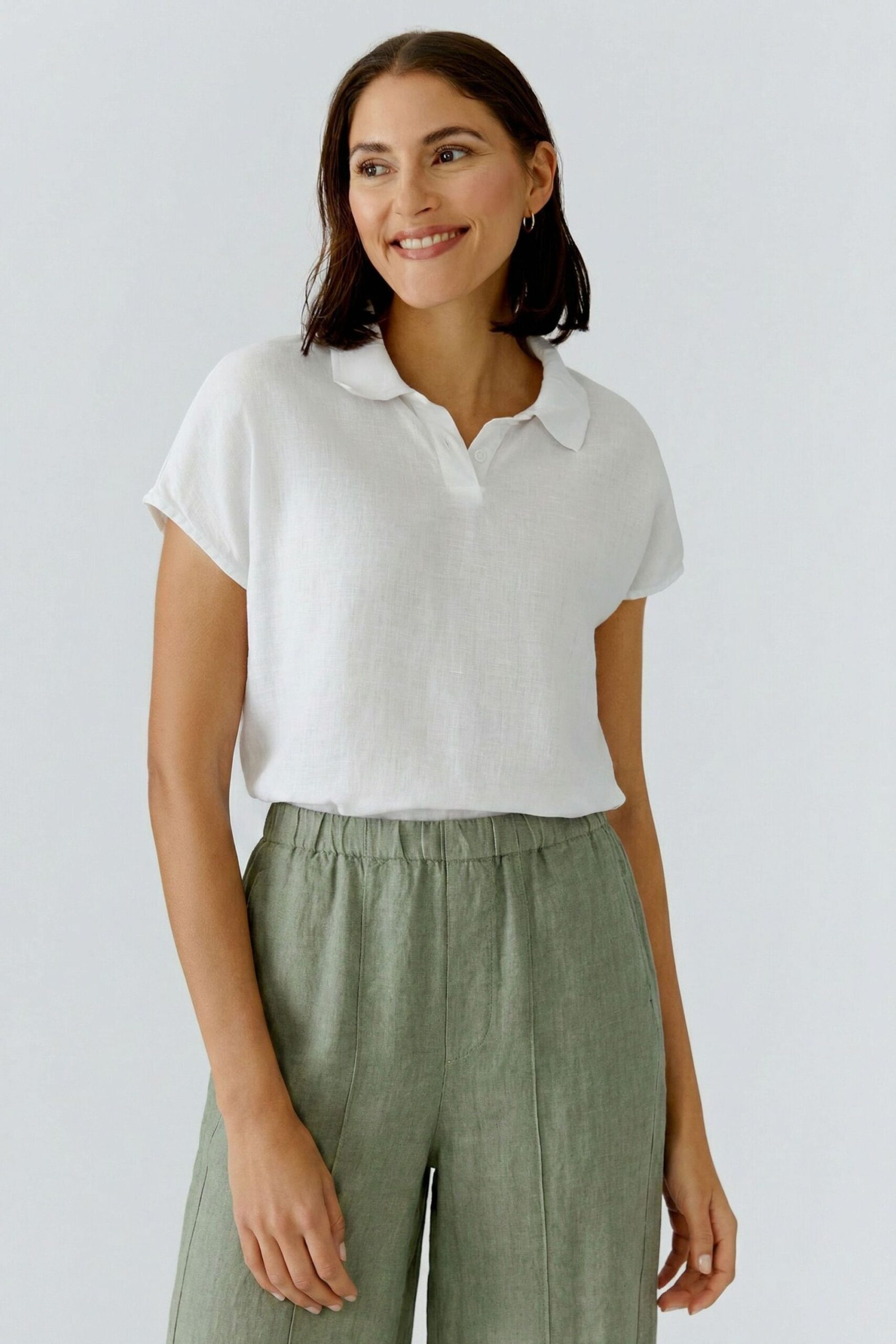 Oui Leinen Patch Bluse – Bild 7