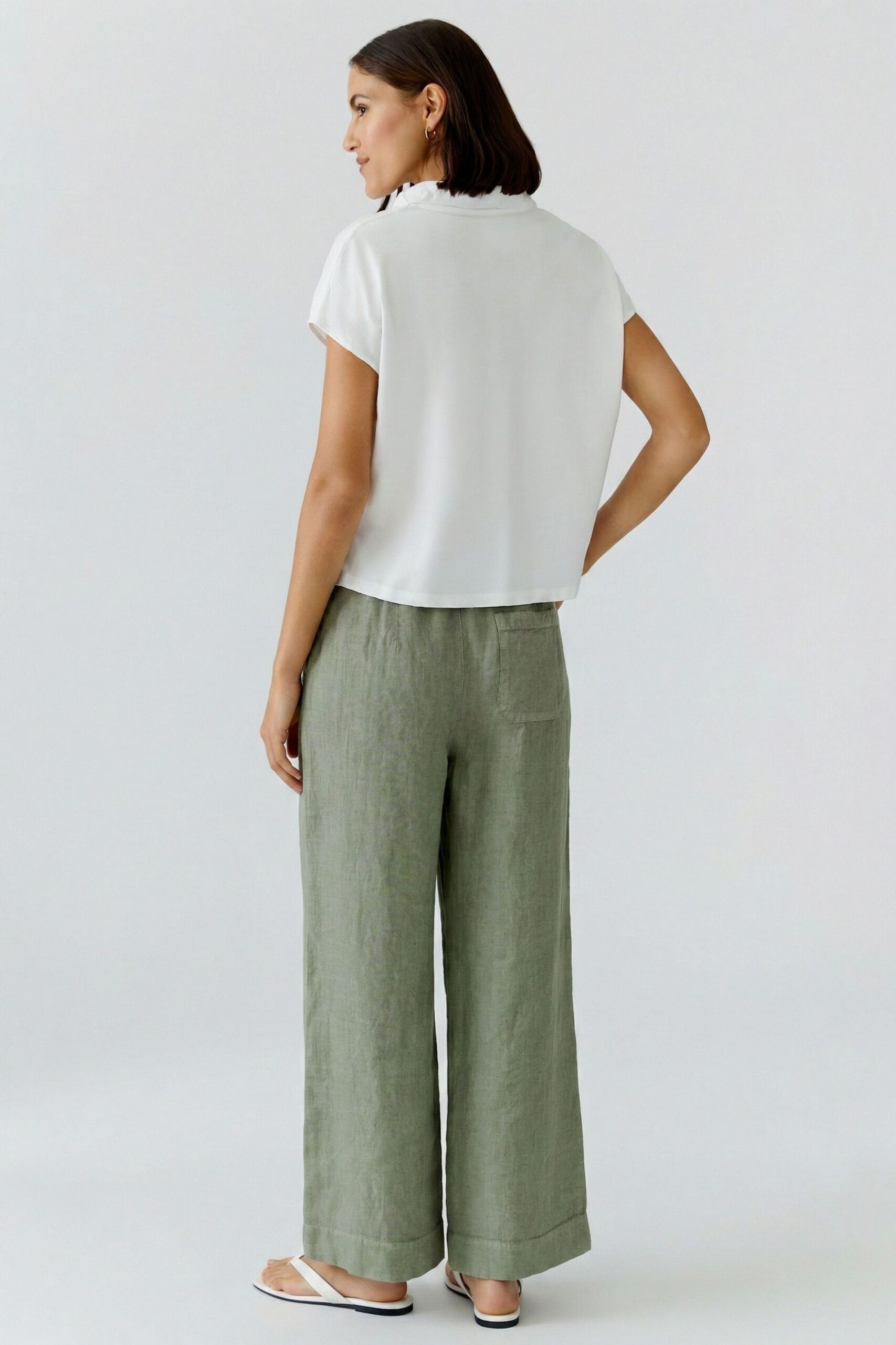 Oui Leinen Patch Bluse – Bild 9