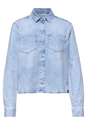 Street One Langarm Hemdbluse in Denim-Optik