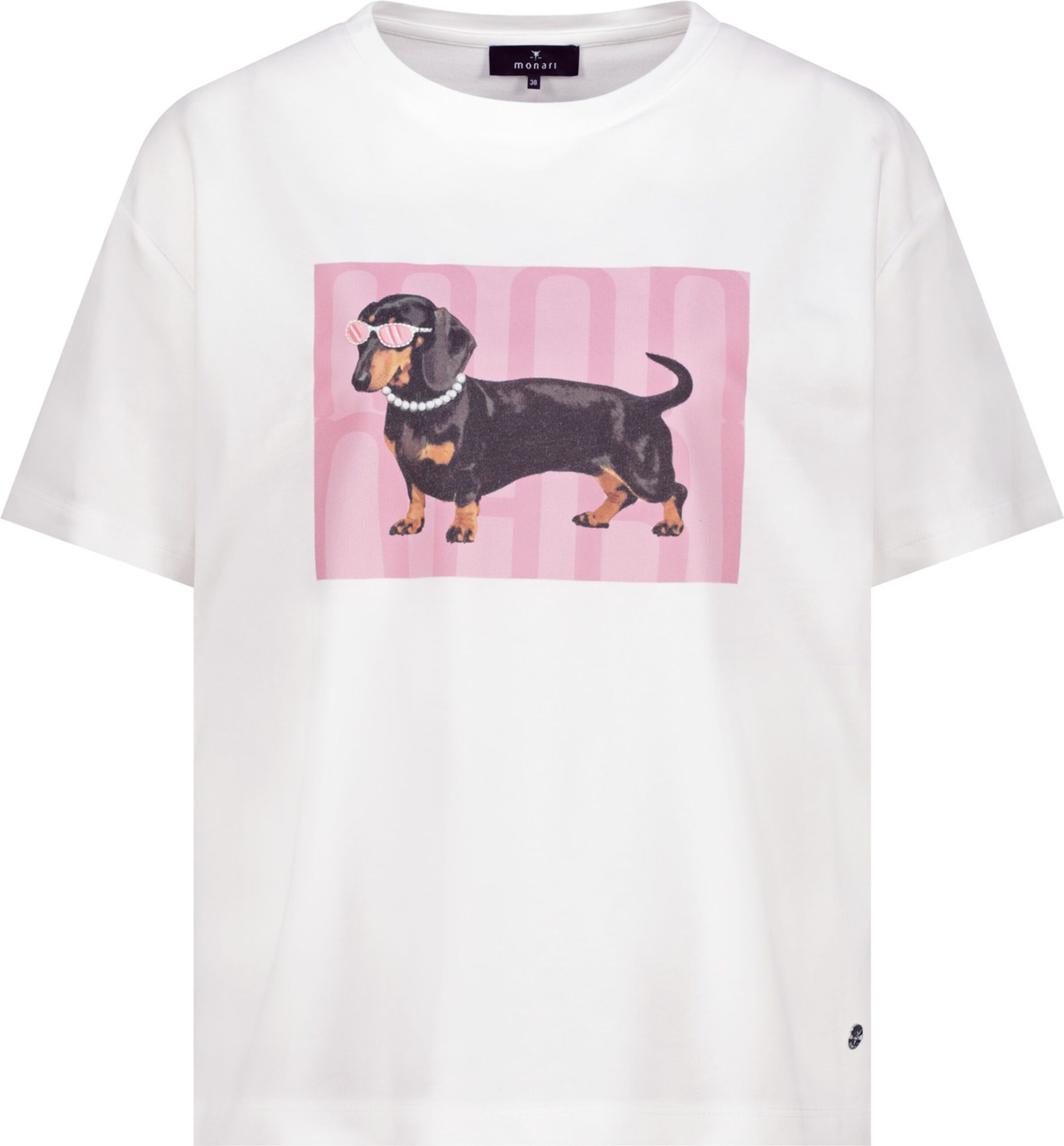 monari T-Shirt mit Dackel-Motiv und Strasssteinen – Bild 3