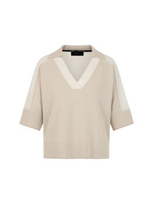 Marc Cain Sports Zweifarbiger V-Pullover