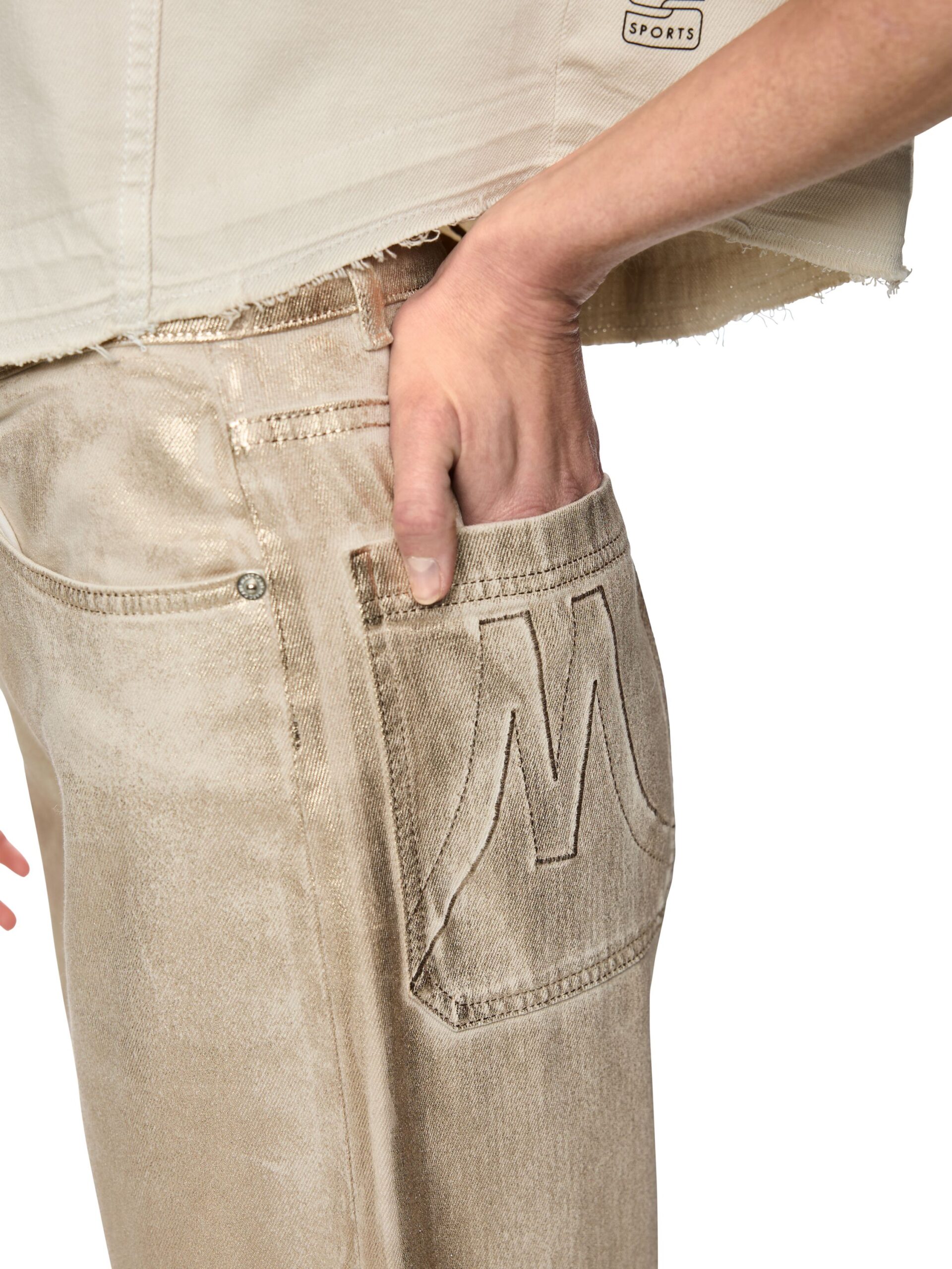 Marc Cain Sports Jeans RUMA mit Gold-Finish – Bild 3
