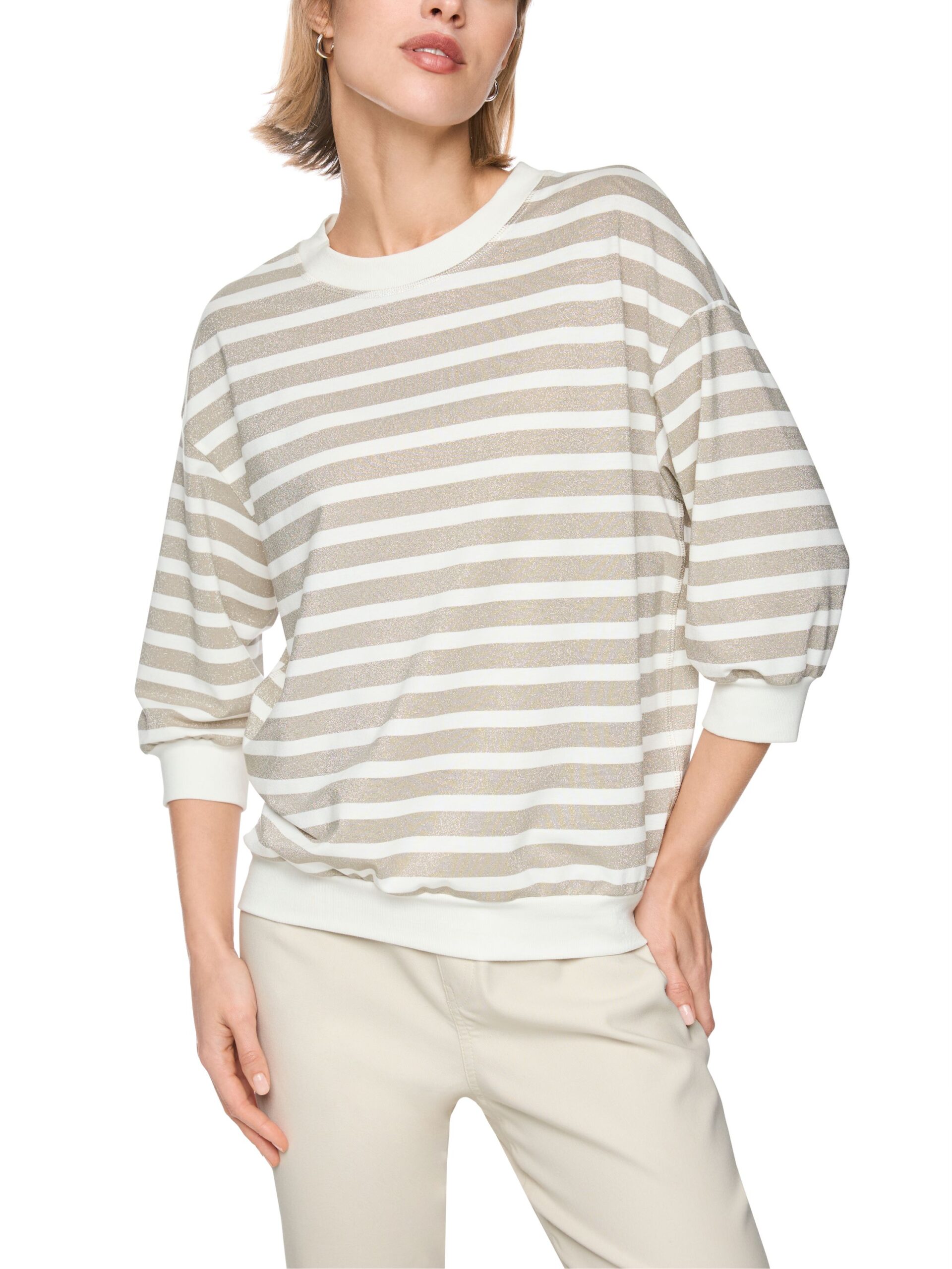 Marc Cain Sports Shirt mit Lurex-Ringeln – Bild 3