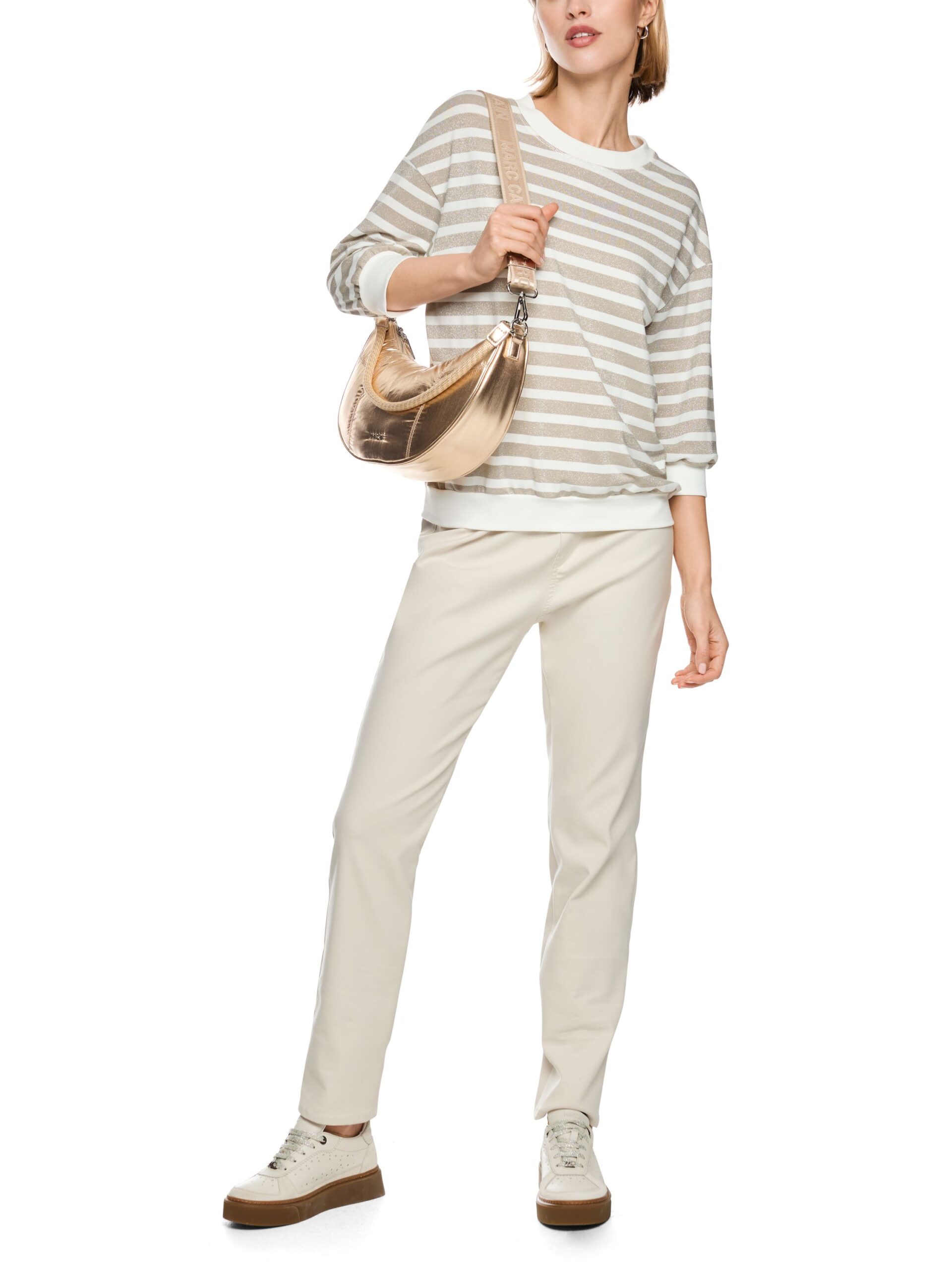 Marc Cain Sports Shirt mit Lurex-Ringeln – Bild 2