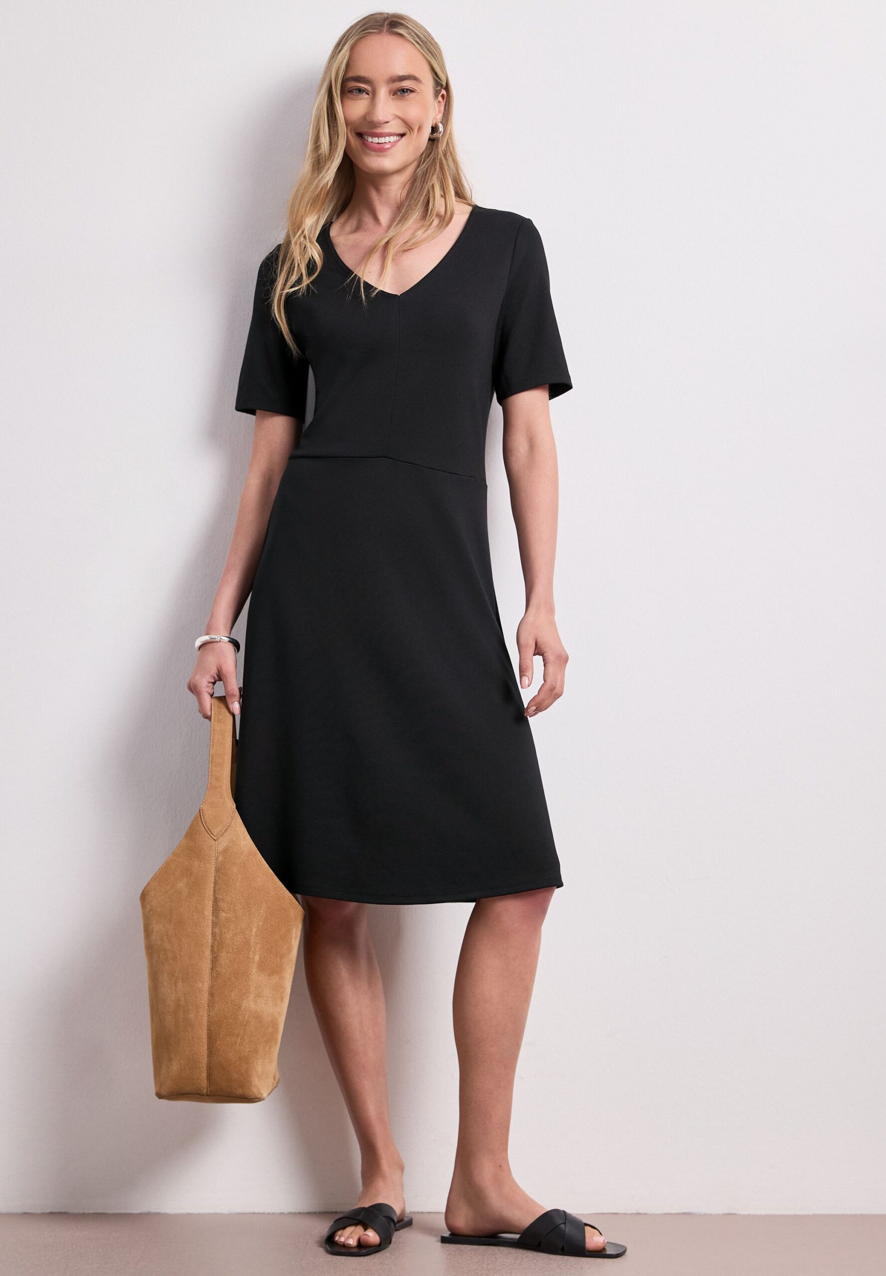 Street One Knielanges Jerseykleid mit Kurzarm – Bild 2