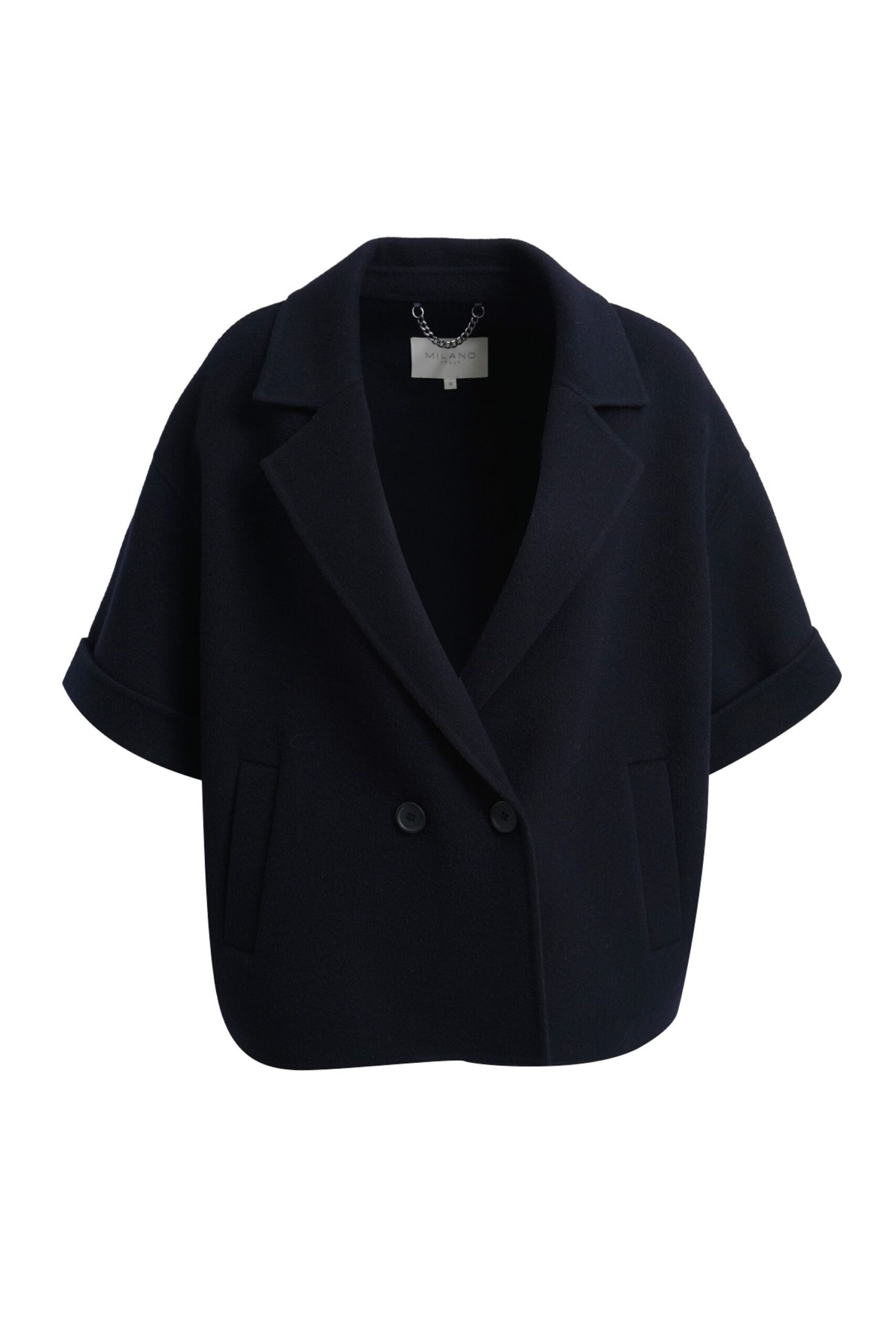 milano italy Jacke mit Kragen und 1/2-Ärmeln mit Taschen