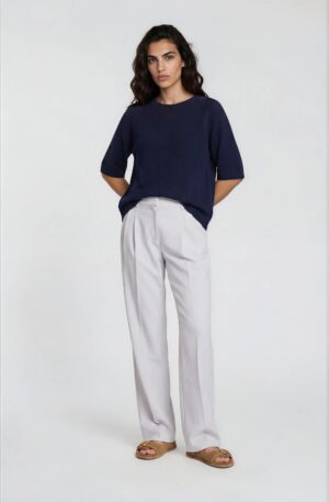milano italy 1/2 raglan sleeve roundneck pullover
