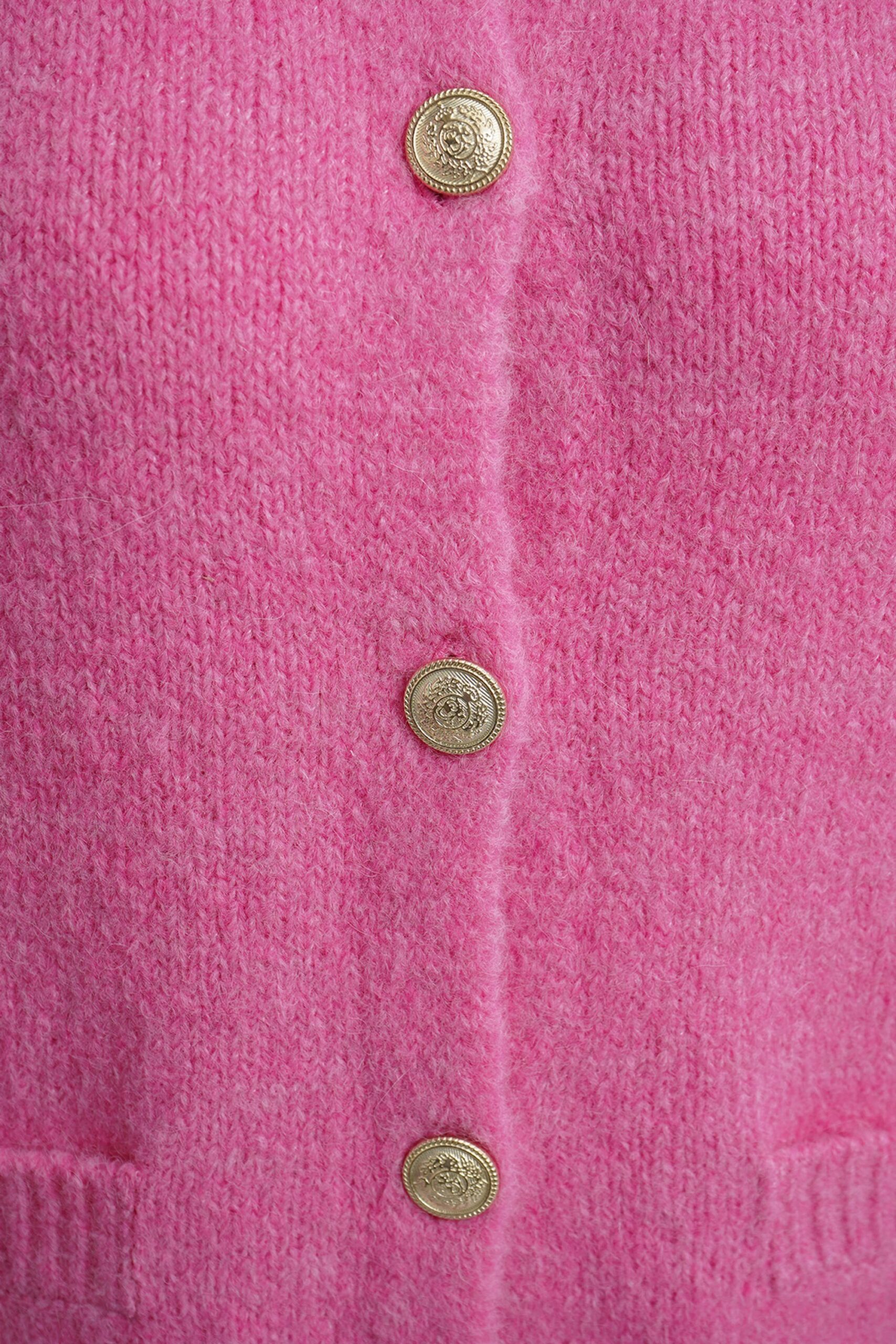 milano italy Strickjacke mit Rundhalsausschnitt und Fronttasche – Bild 3