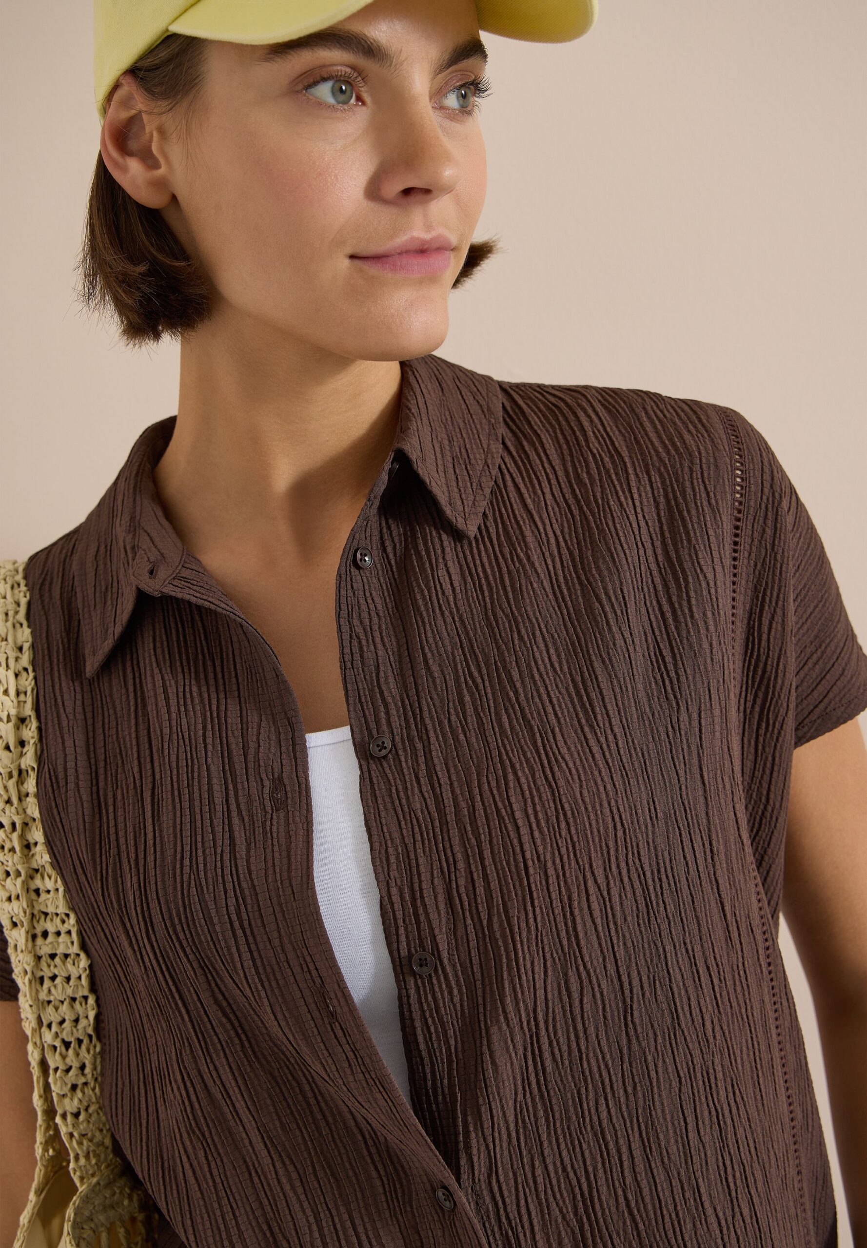 CECIL Dropped Shoulder Hemdbluse in Unifarbe – Bild 4