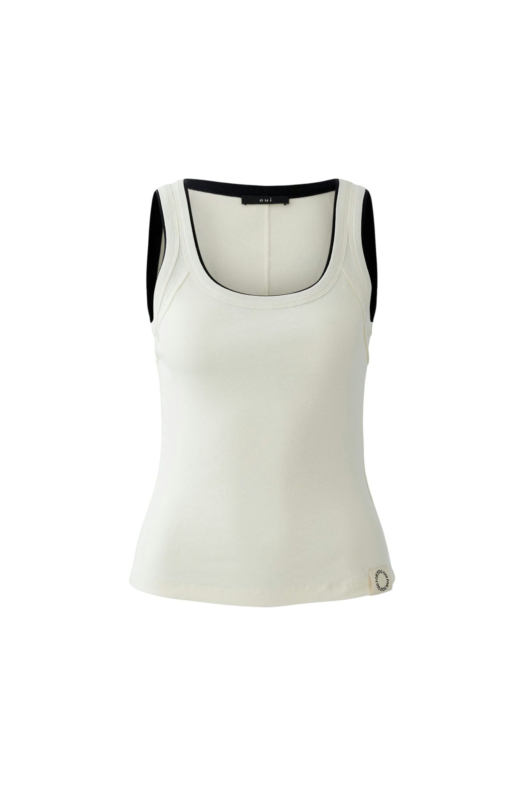 Oui Sportives Tank Top mit Bicolor-Blende – Bild 2