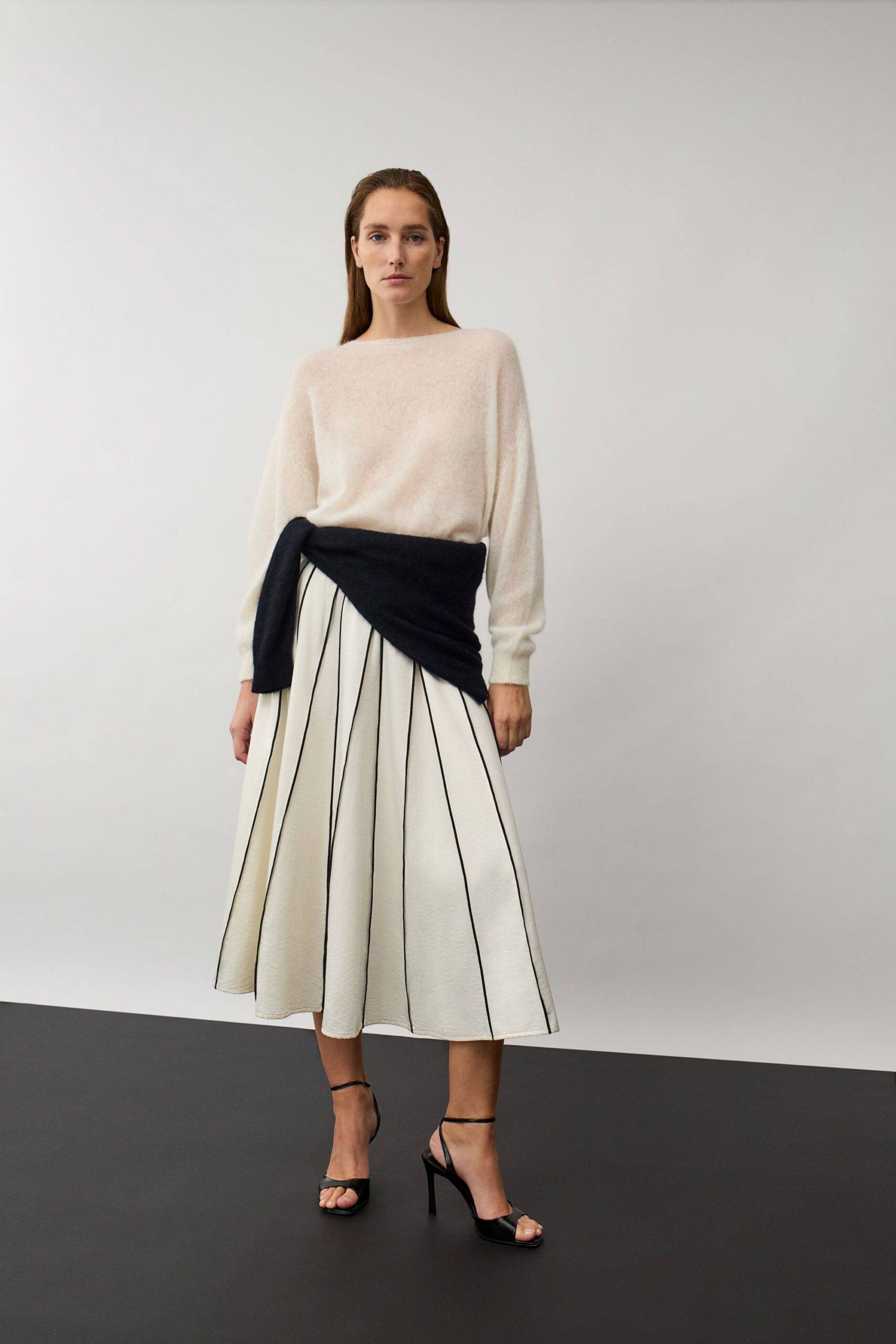 Oui Lässiger Strickpullover mit U-Boot-Ausschnitt – Bild 7