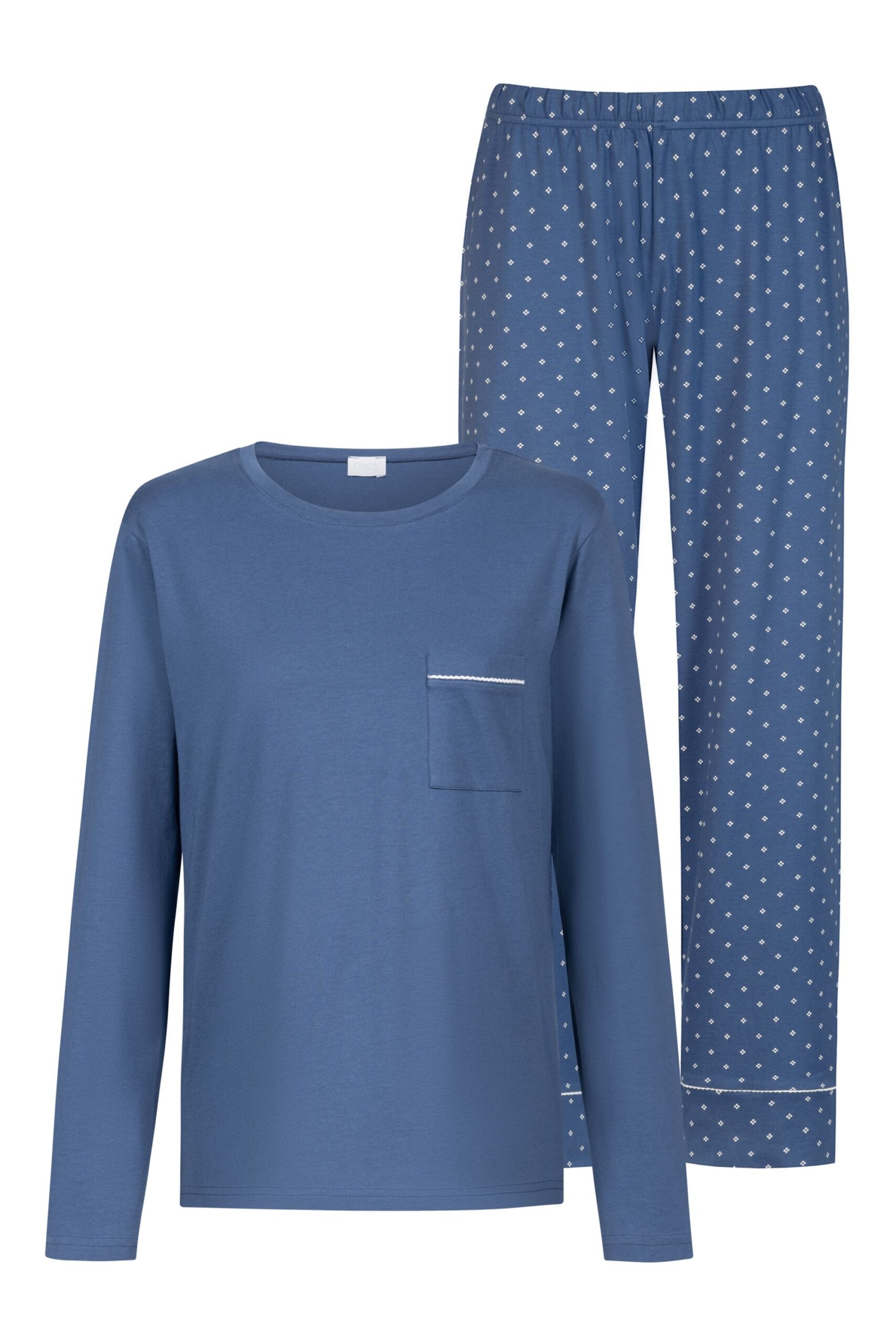 Mey Komfortabler Pyjama mit weitem Bein und Punkte-Muster