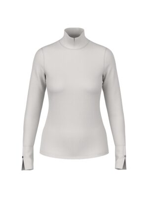 Marc Cain Collections Baumwoll-Longsleeve mit Stehkragen