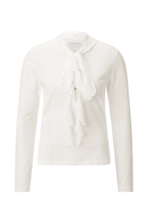 Rich & Royal Langarmshirt mit Rüschenkragen