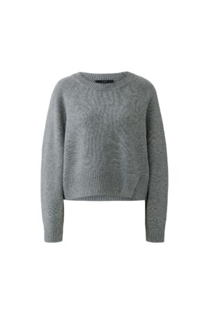 Oui Lässiger Strickpullover mit Rundhals