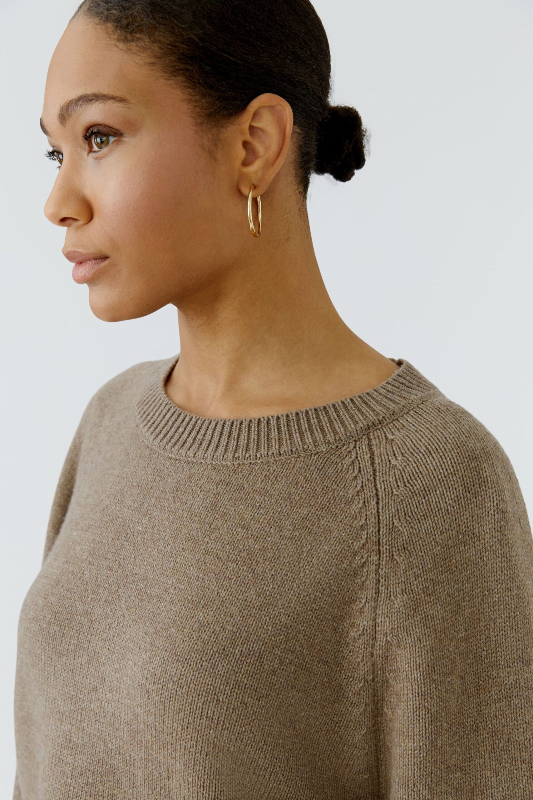Oui Lässig geschnittener Strickpullover mit Rundhals – Bild 4