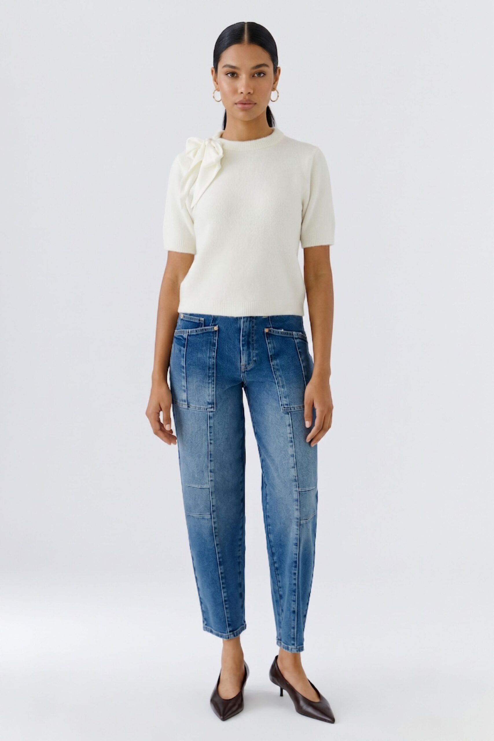 Oui THE BARREL Jeans mit Komfort Stretch – Bild 2