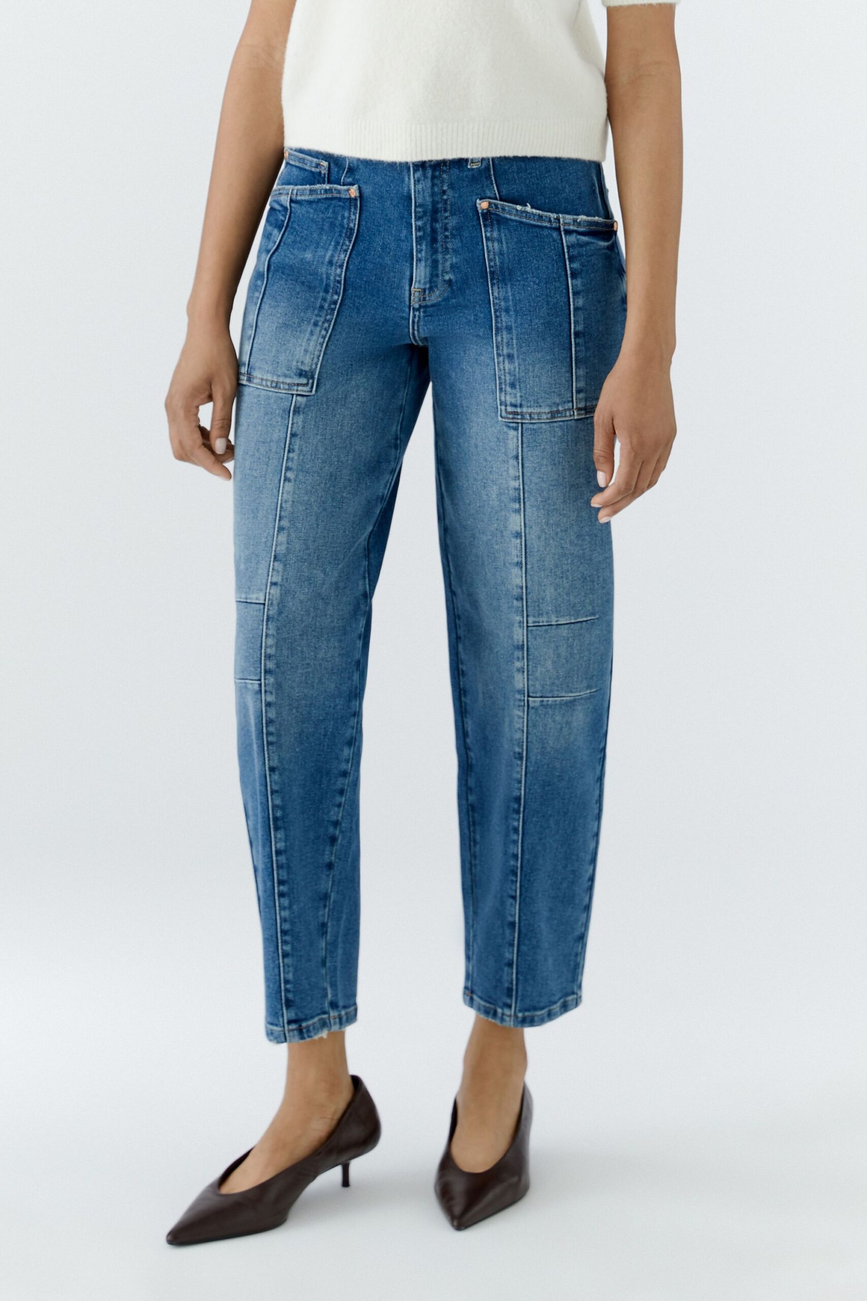 Oui THE BARREL Jeans mit Komfort Stretch – Bild 3